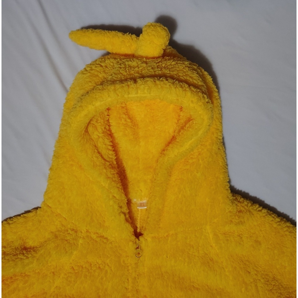 Teletubbies Laa Laa, Fleece Hooded  Jumpsuit, Size XL - Picture 2 of 6